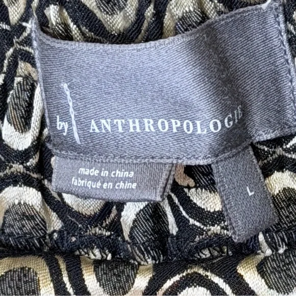 Anthro | Metallic Geo Pattern Larkin Jacquard Tapered Trousers Pants - Picture 11 of 13